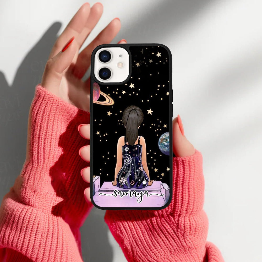 Girl In Universe Customised Glossy Metal Case Cover For iPhone