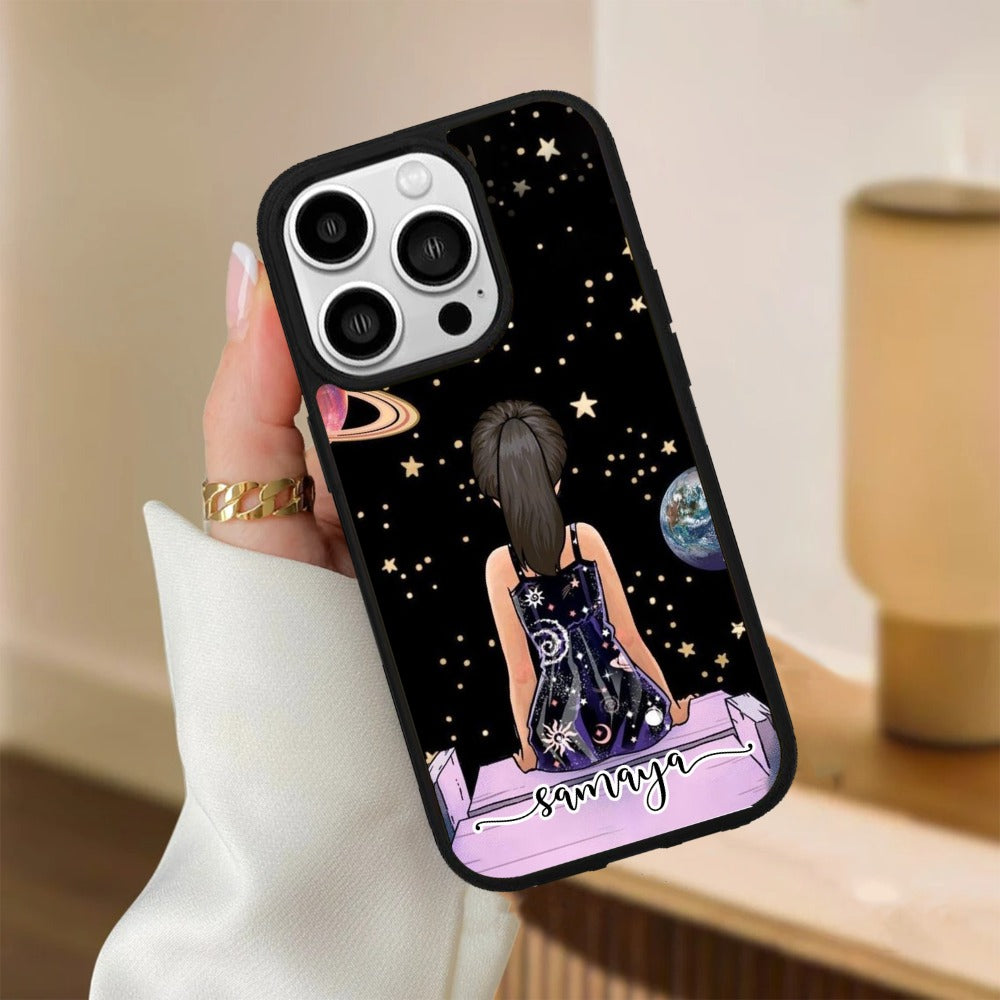 Girl In Universe Customised Glossy Metal Case Cover For iPhone