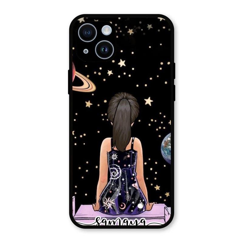 Girl In Universe Customised Glossy Metal Case Cover For iPhone 14 Plus