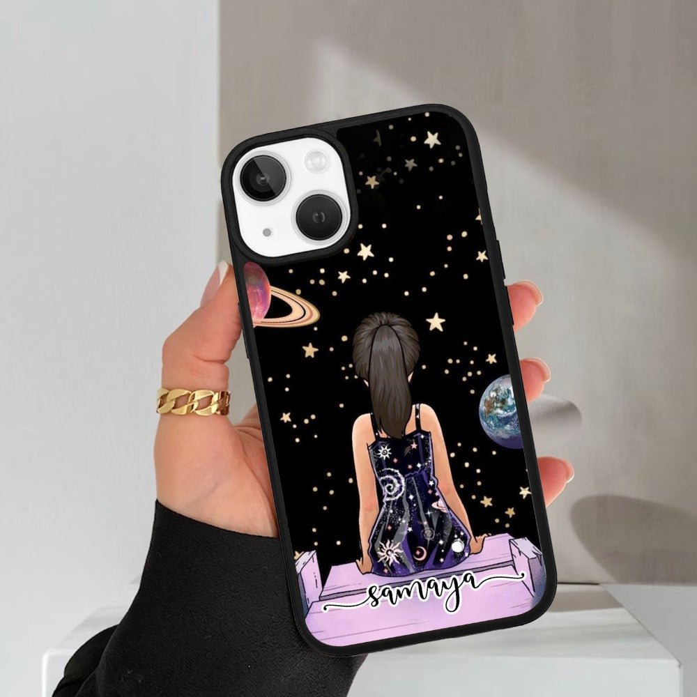 Girl In Universe Customised Glossy Metal Case Cover For iPhone