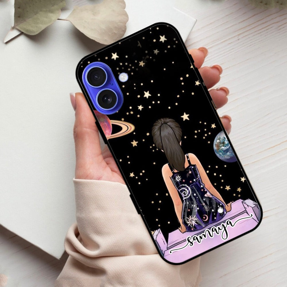 Girl In Universe Customised Glossy Metal Case Cover For iPhone