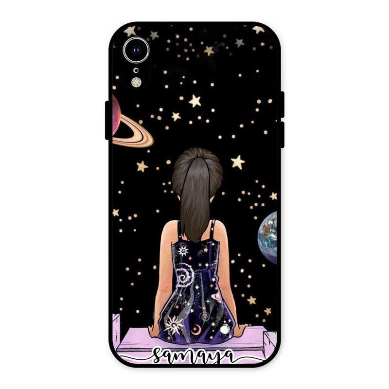 Girl In Universe Customised Glossy Metal Case Cover For iPhone XR