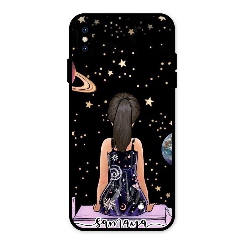 Girl In Universe Customised Glossy Metal Case Cover For iPhone XS Max
