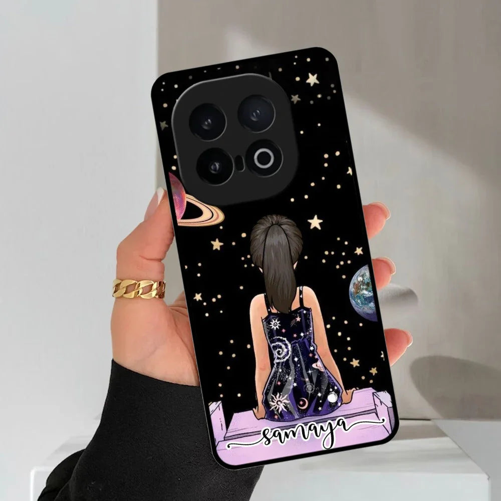 Girl In Universe Customised Glossy Metal Case Cover For iQOO - ShopOnCliQ