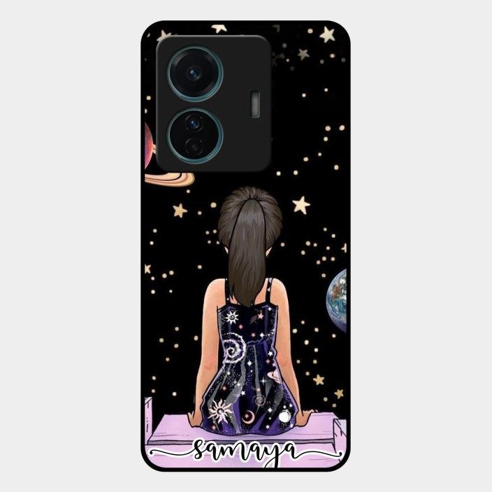 Girl In Universe Customised Glossy Metal Case Cover For Iqoo Z6 Pro 5G