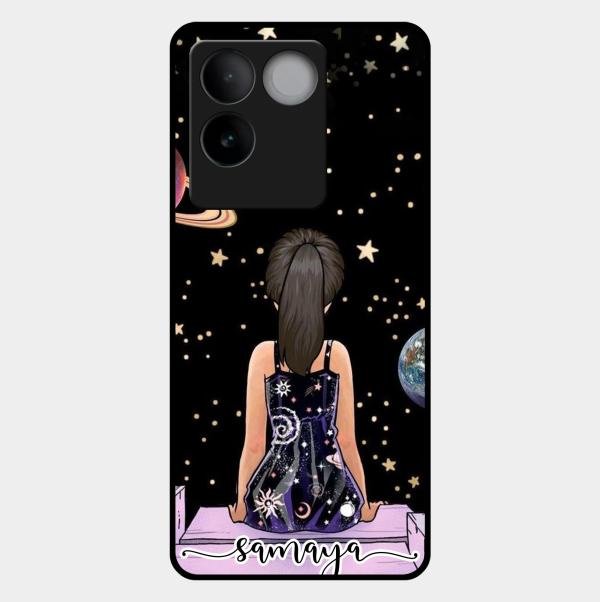 Girl In Universe Customised Glossy Metal Case Cover For Iqoo Z7 Pro 5G
