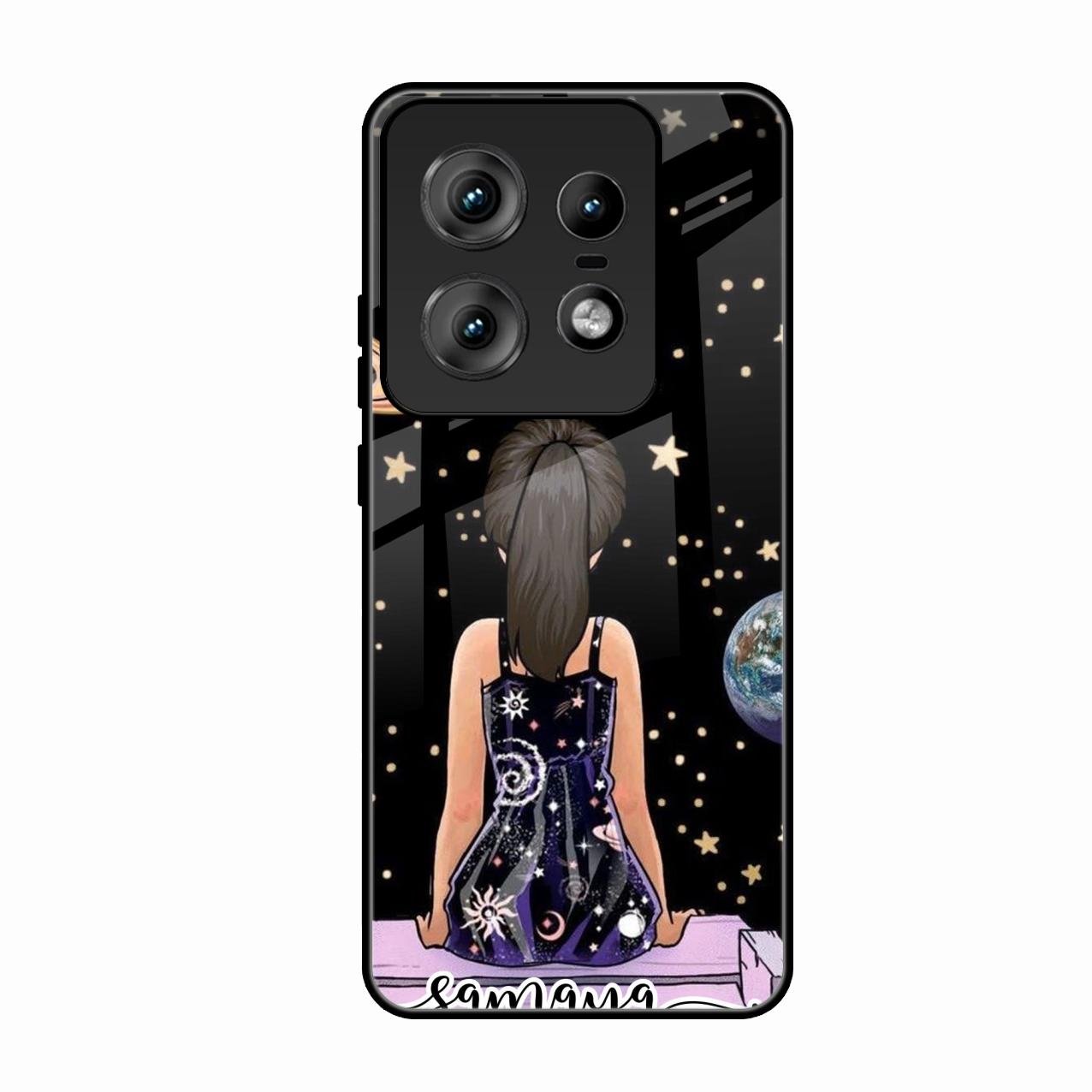 Girl In Universe Customised Glossy Metal Case Cover For Motorola Edge 50 Pro