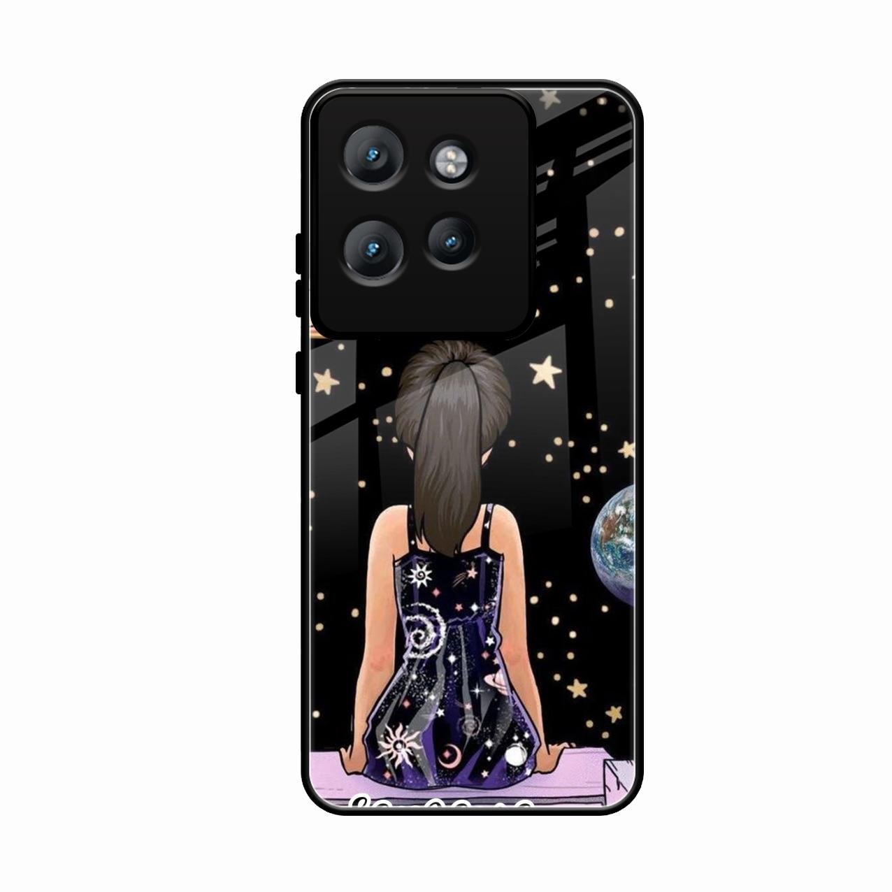 Girl In Universe Customised Glossy Metal Case Cover For Motorola Edge 50