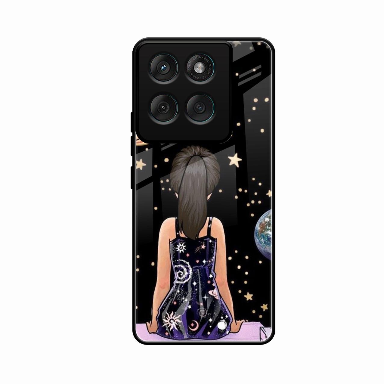 Girl In Universe Customised Glossy Metal Case Cover For Motorola G57 Power 5G