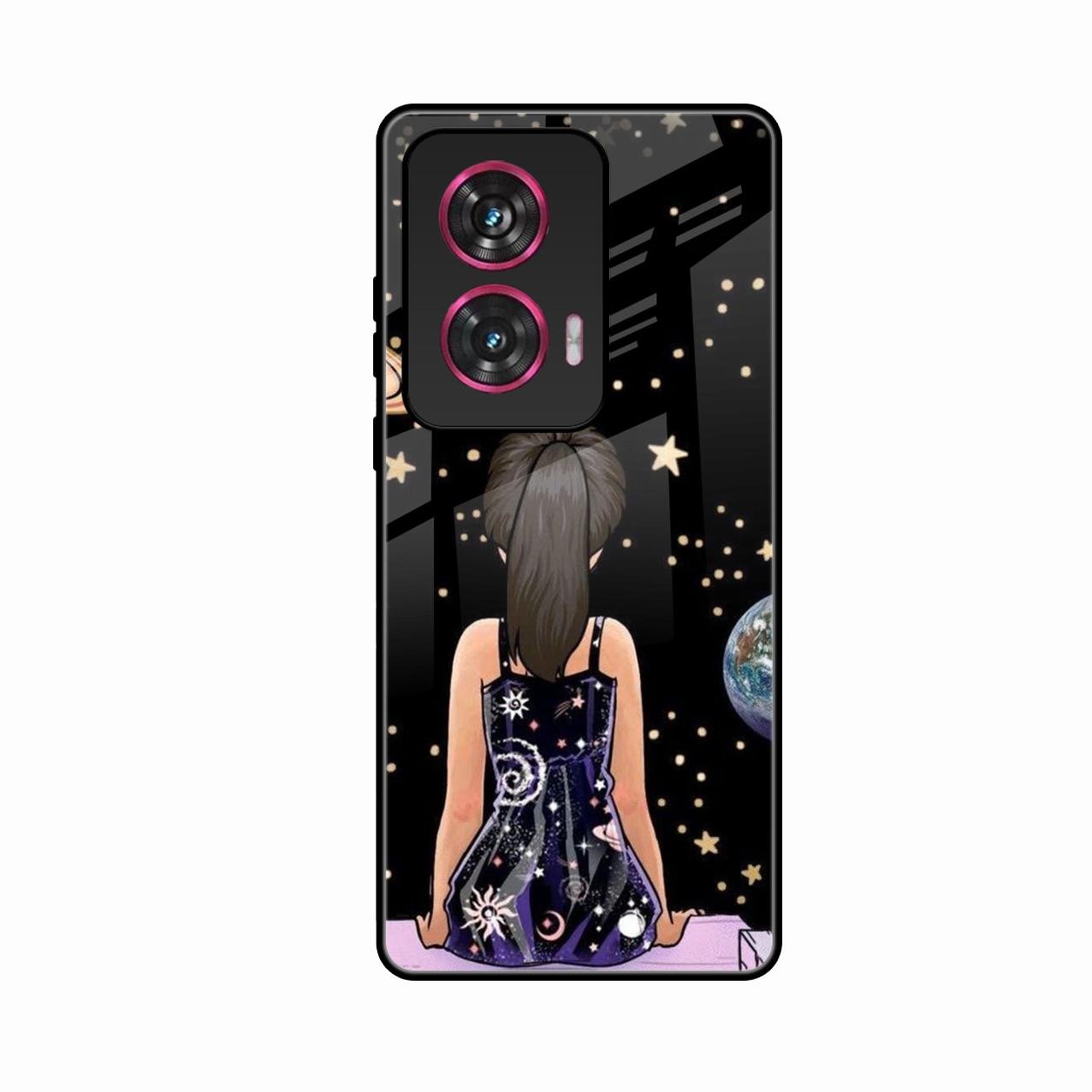 Girl In Universe Customised Glossy Metal Case Cover For Motorola G85 5G