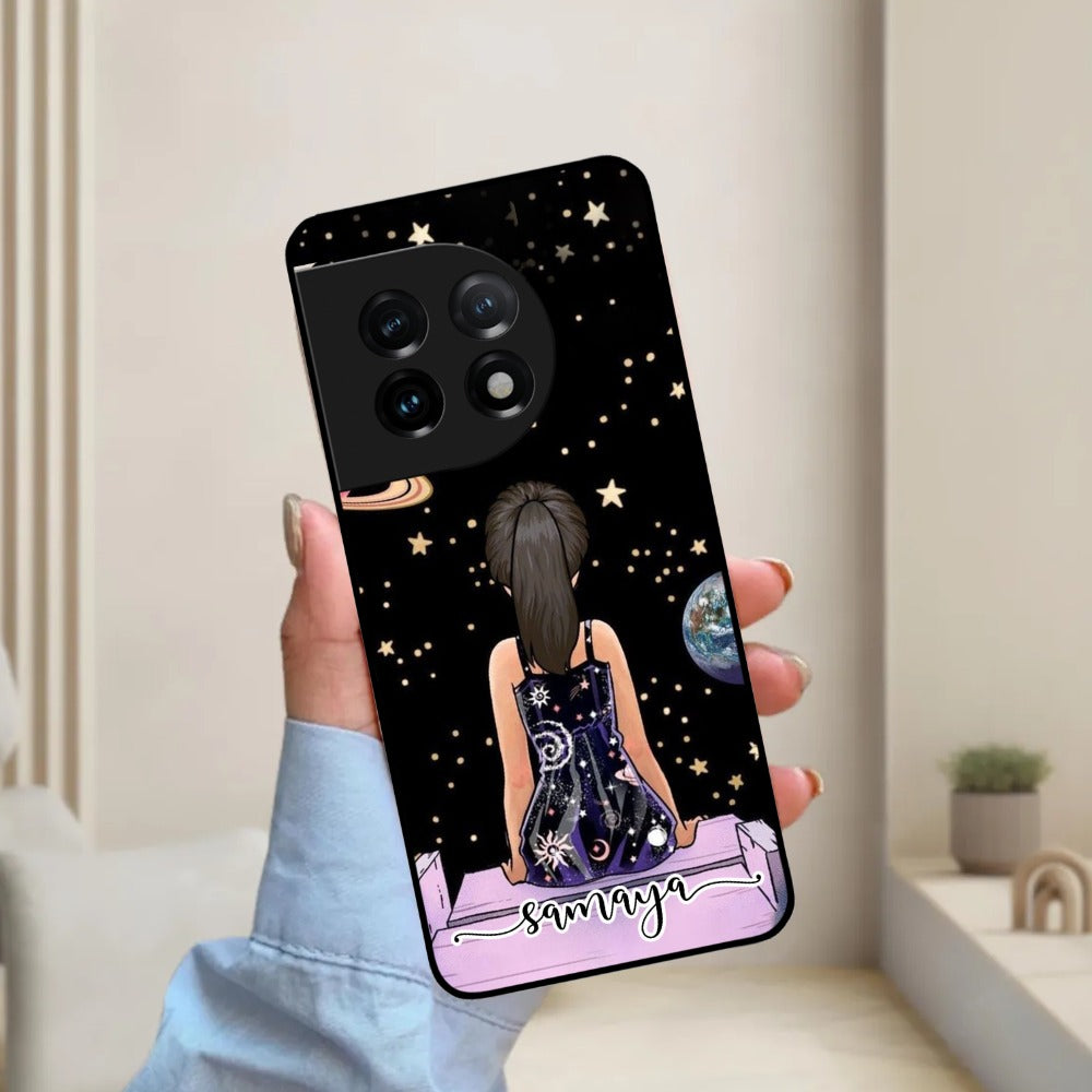 Girl In Universe Customised Glossy Metal Case Cover For OnePlus
