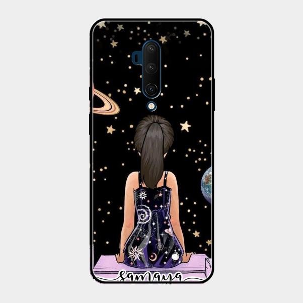 Girl In Universe Customised Glossy Metal Case Cover For Oneplus 7T Pro