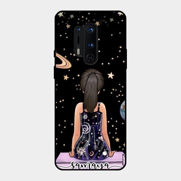Girl In Universe Customised Glossy Metal Case Cover For Oneplus 8 Pro