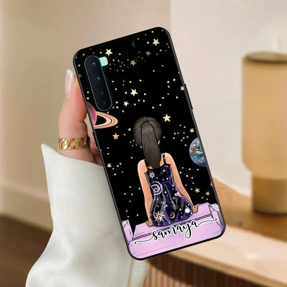 Girl With Flower Glossy Metal Case Cover For OnePlus - ShopOnCliQ