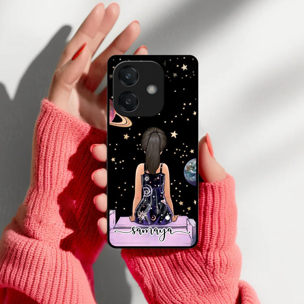 Girl In Universe Customised Glossy Metal Case Cover For Oppo