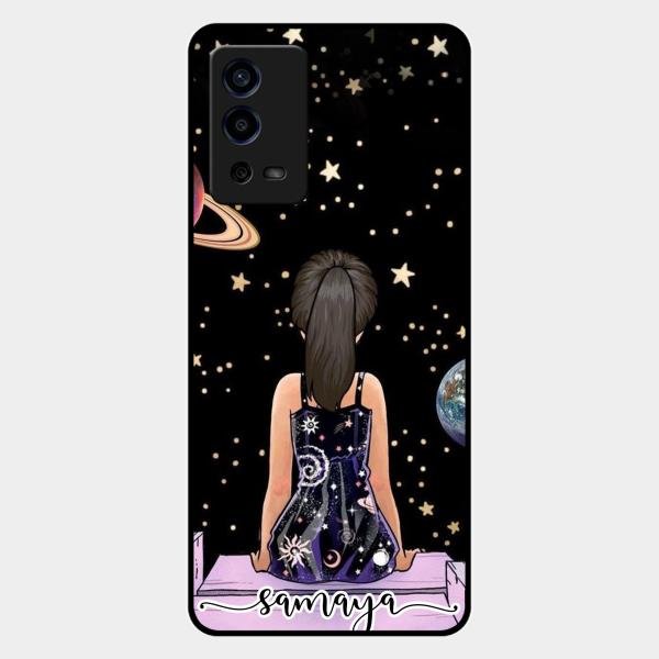 Girl In Universe Customised Glossy Metal Case Cover For Oppo A55