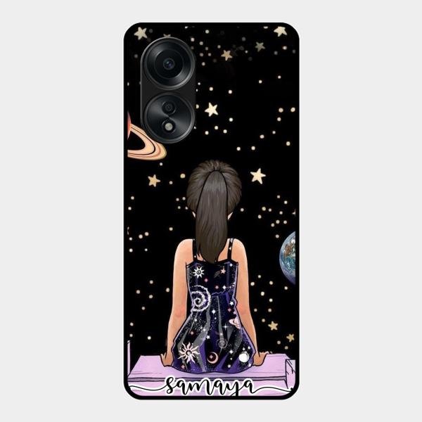 Girl In Universe Customised Glossy Metal Case Cover For Oppo A58