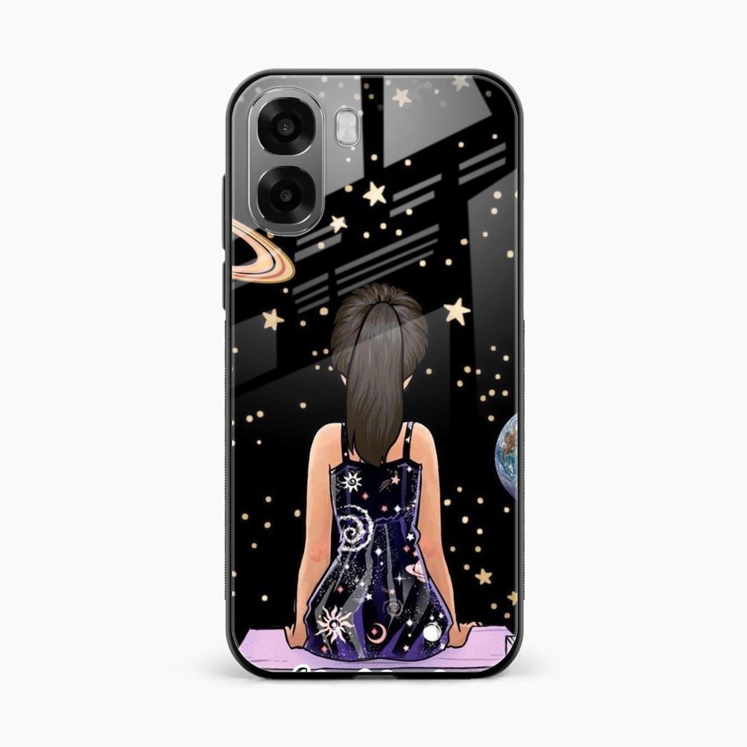 Girl In Universe Customised Glossy Metal Case Cover For Oppo A6X 5G