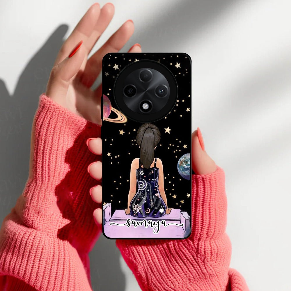 Girl In Universe Customised Glossy Metal Case Cover For Oppo