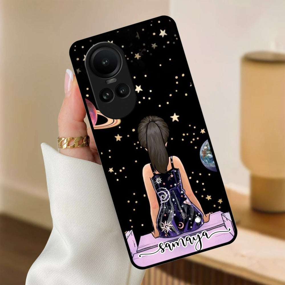 Girl In Universe Customised Glossy Metal Case Cover For Oppo