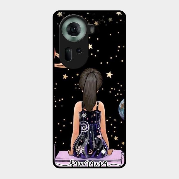 Girl In Universe Customised Glossy Metal Case Cover For Oppo Reno 11 5G