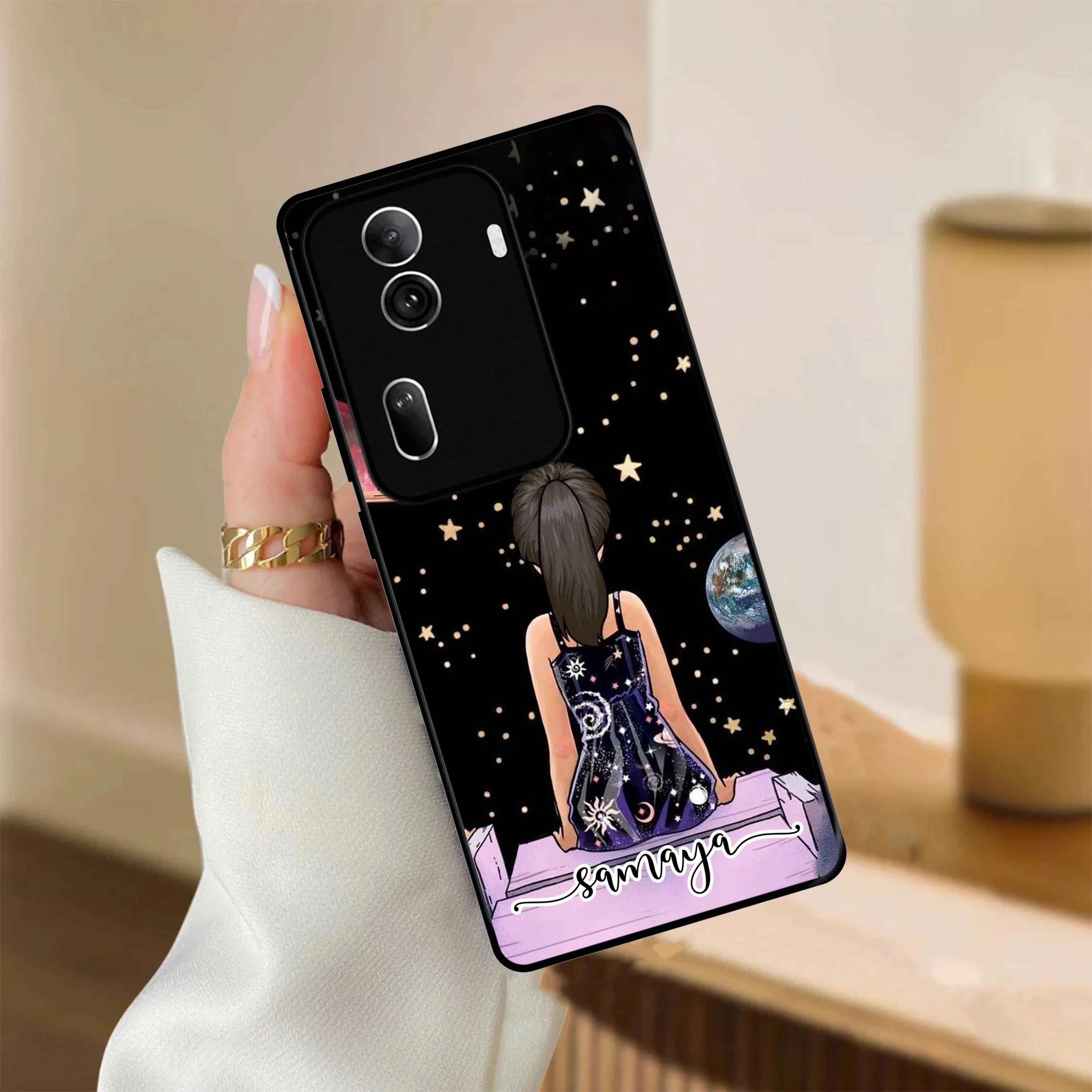 Girl In Universe Customised Glossy Metal Case Cover For Oppo - ShopOnCliQ