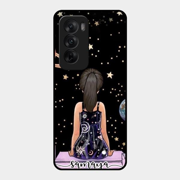 Girl In Universe Customised Glossy Metal Case Cover For Oppo Reno 12 5G