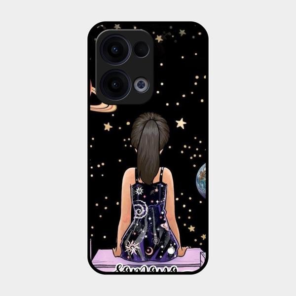 Girl In Universe Customised Glossy Metal Case Cover For Oppo Reno 13 5G