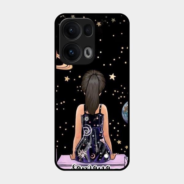 Girl In Universe Customised Glossy Metal Case Cover For Oppo Reno 13 Pro 5G