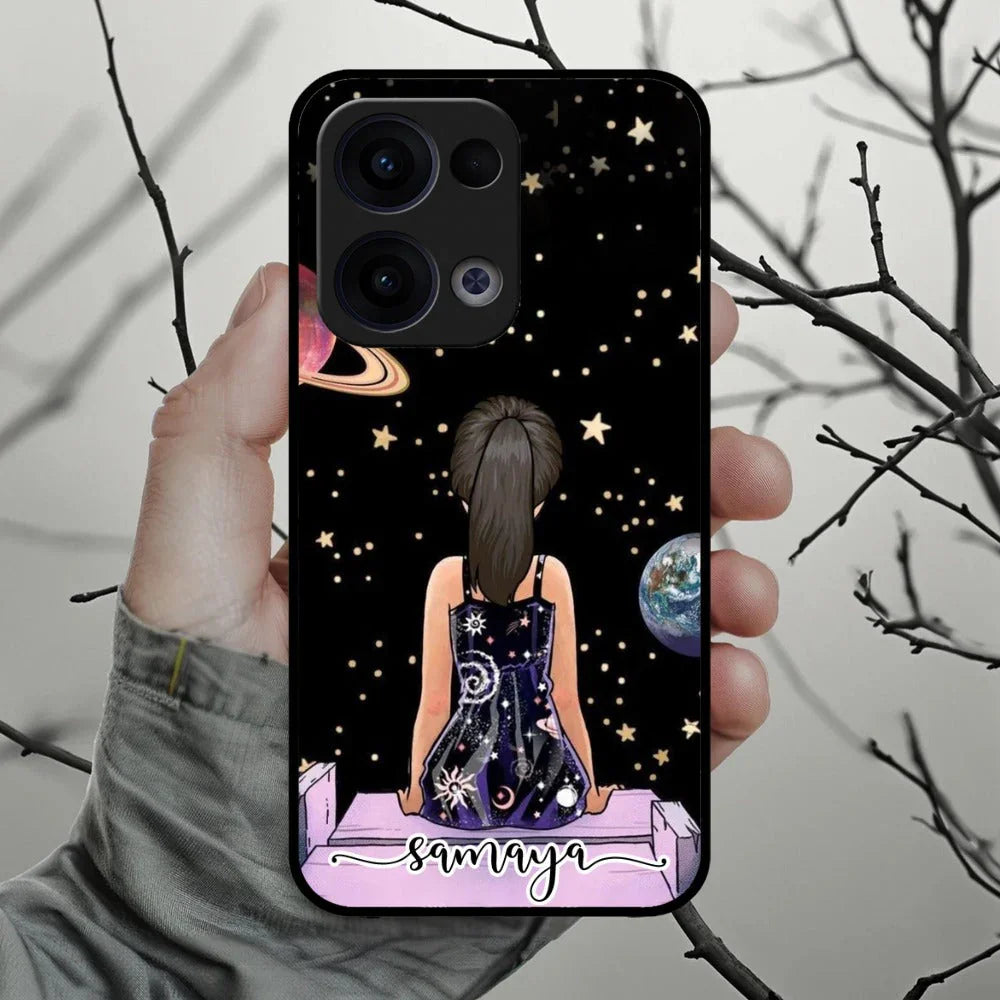 Girl In Universe Customised Glossy Metal Case Cover For Oppo - ShopOnCliQ