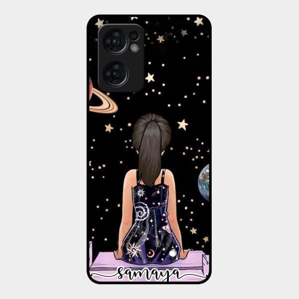 Girl In Universe Customised Glossy Metal Case Cover For Oppo Reno 7 5G