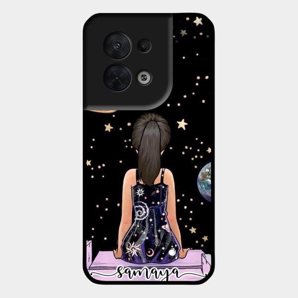 Girl In Universe Customised Glossy Metal Case Cover For Oppo Reno 8 5G