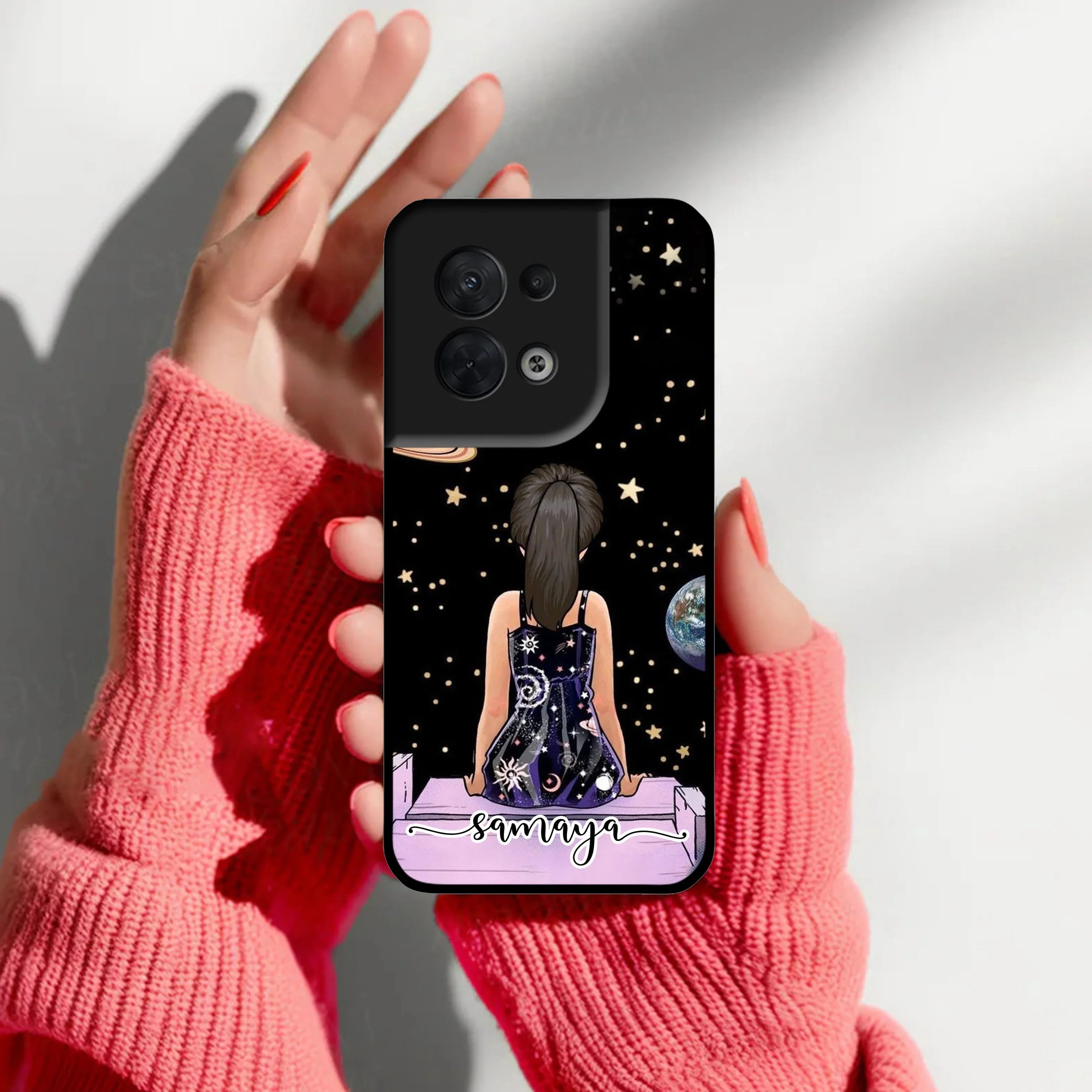 Girl In Universe Customised Glossy Metal Case Cover For Oppo - ShopOnCliQ