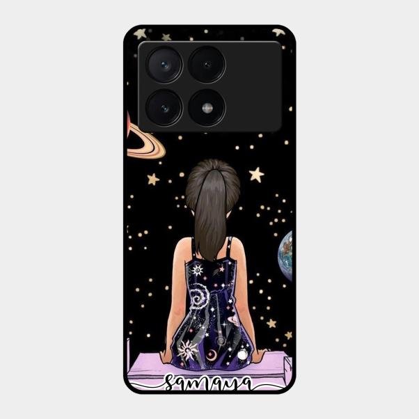 Girl In Universe Customised Glossy Metal Case Cover For Poco X6 Pro 5G