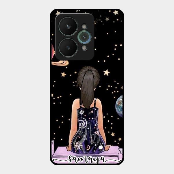 Girl In Universe Customised Glossy Metal Case Cover For Realme 15 5G