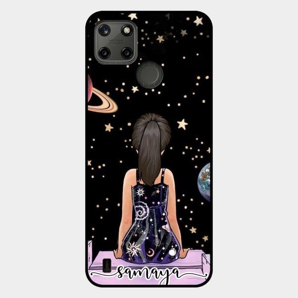 Girl In Universe Customised Glossy Metal Case Cover For Realme C25Y