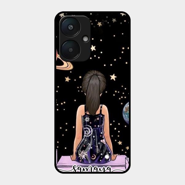 Girl In Universe Customised Glossy Metal Case Cover For Redmi 13C 5G