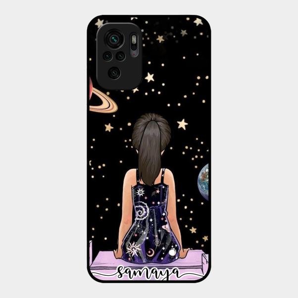 Girl In Universe Customised Glossy Metal Case Cover For Redmi Note 10