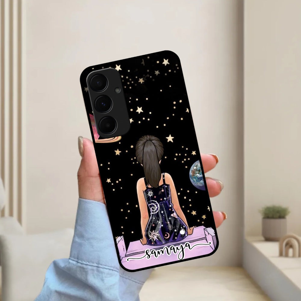 Girl In Universe Customised Glossy Metal Case Cover For Samsung