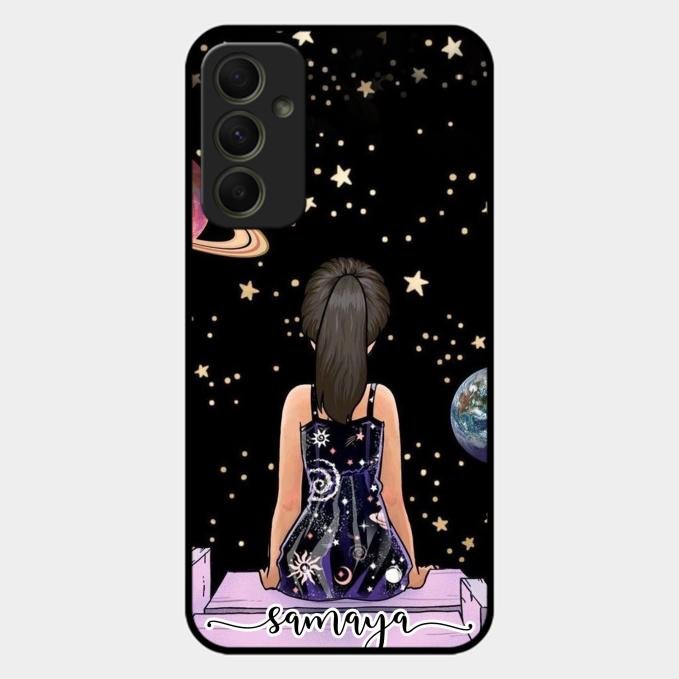 Girl In Universe Customised Glossy Metal Case Cover For Samsung Galaxy A34 5G