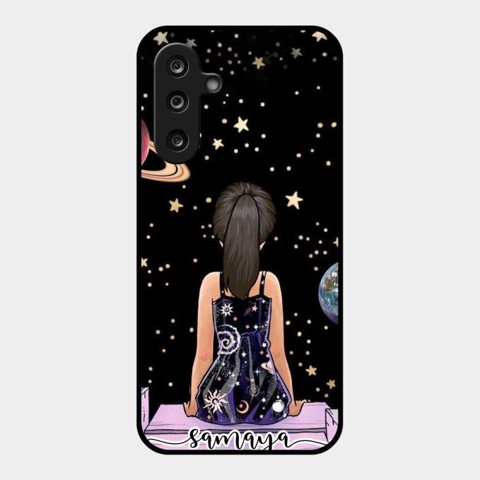 Girl In Universe Customised Glossy Metal Case Cover For Samsung Galaxy M16 5G