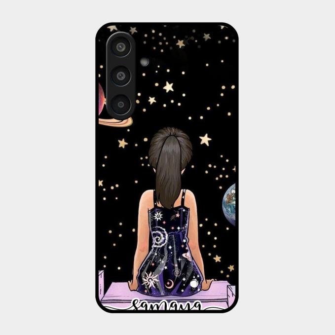 Girl In Universe Customised Glossy Metal Case Cover For Samsung Galaxy M35 5G