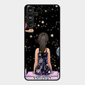 Girl In Universe Customised Glossy Metal Case Cover For Samsung Galaxy M55 5G