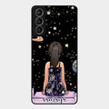 Girl In Universe Customised Glossy Metal Case Cover For Samsung Galaxy S21