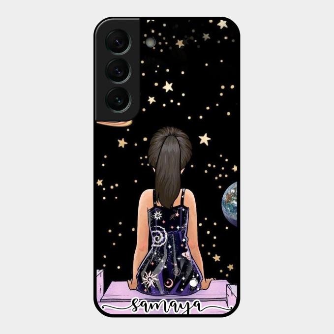 Girl In Universe Customised Glossy Metal Case Cover For Samsung Galaxy S22 Plus 5G