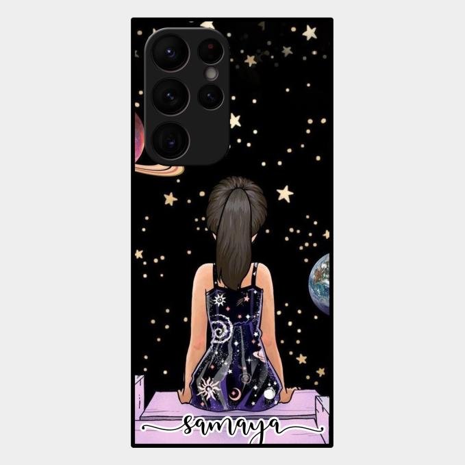 Girl In Universe Customised Glossy Metal Case Cover For Samsung Galaxy S22 Ultra 5G
