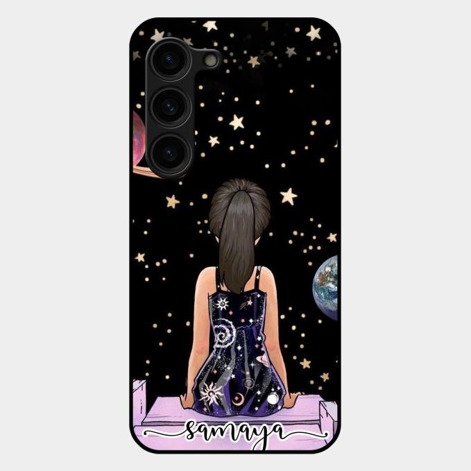Girl In Universe Customised Glossy Metal Case Cover For Samsung Galaxy S23 Plus 5G