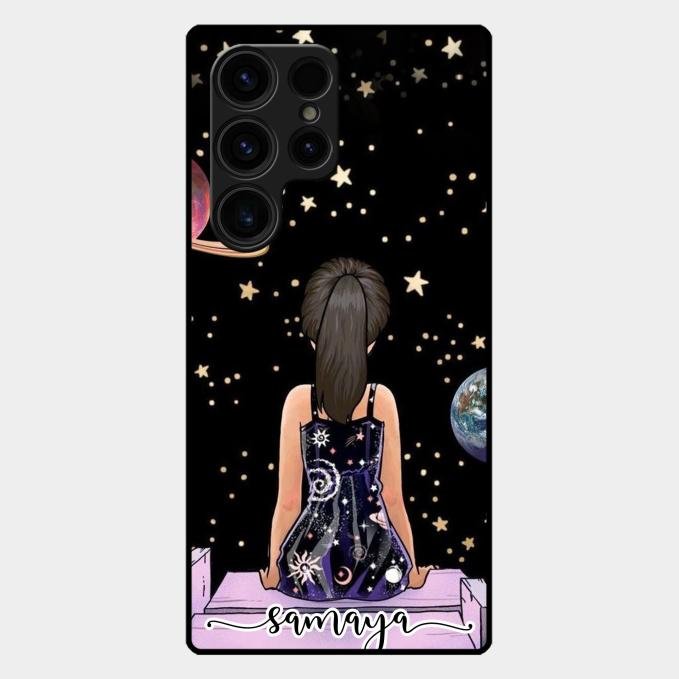 Girl In Universe Customised Glossy Metal Case Cover For Samsung Galaxy S23 Ultra 5G