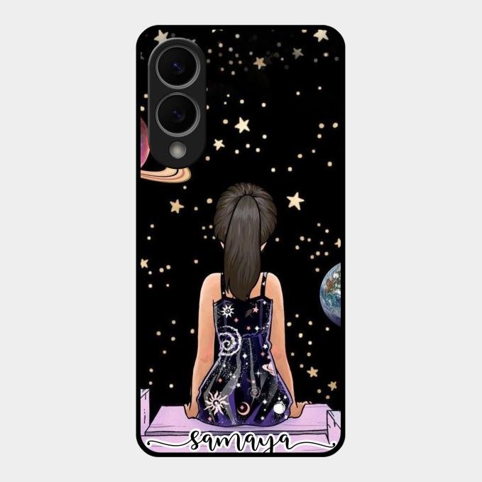 Girl In Universe Customised Glossy Metal Case Cover For Samsung Galaxy S25 Edge 5G