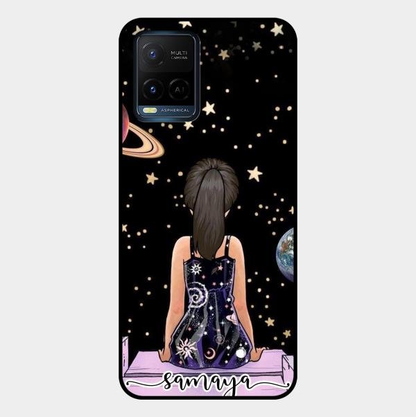 Girl In Universe Customised Glossy Metal Case Cover For Vivo T1X